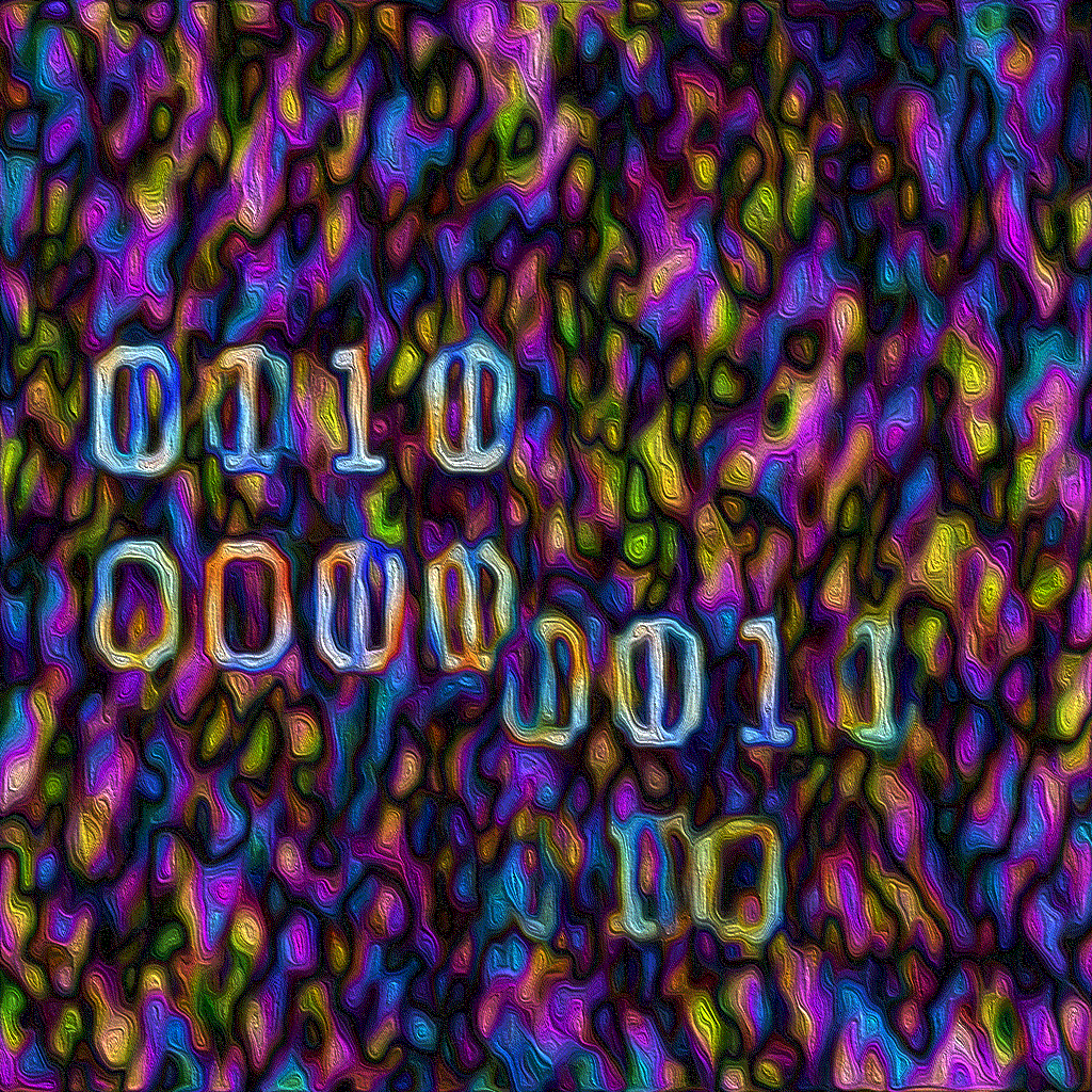 Presented by PROOF in Grails II, a work of art created by Pindar Van Arman titled Quantum Noise.